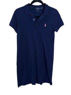 Polo Ralph Lauren Women's Cotton Mesh Polo Dress Sz M preppy